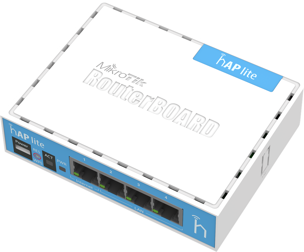 MikroTik hAP lite classic RB941-2nd L4 32Mb 4x FE LAN router