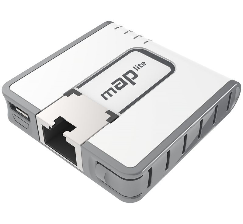 MikroTik mAP lite 64MB RAM, 1xLAN, 2,4GHz integrált antennás wifi router