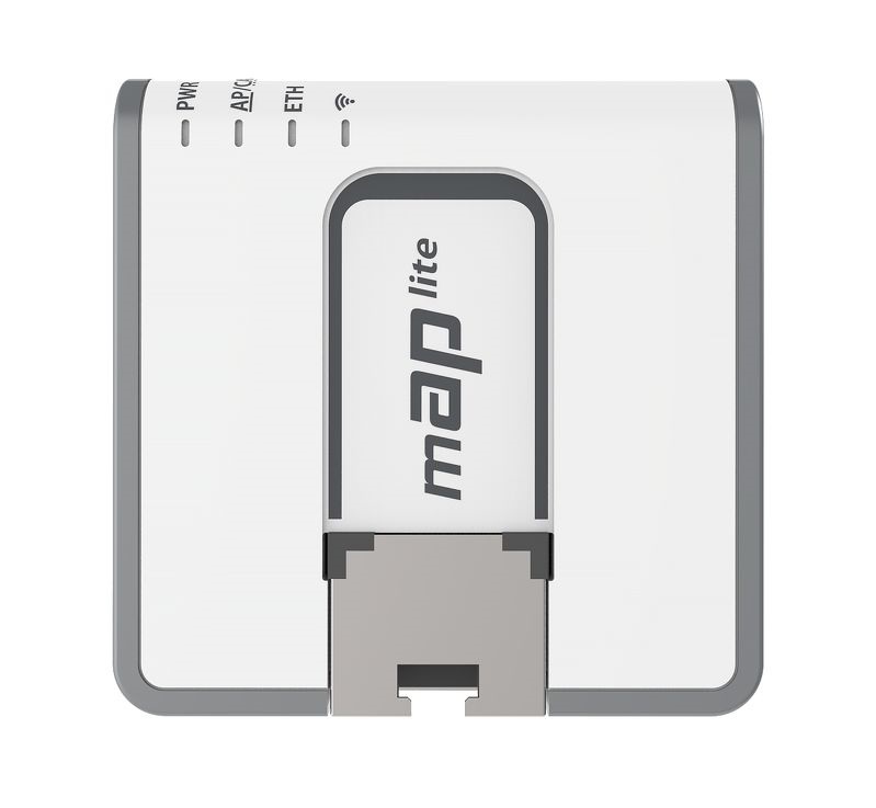 MikroTik mAP lite 64MB RAM, 1xLAN, 2,4GHz integrált antennás wifi router