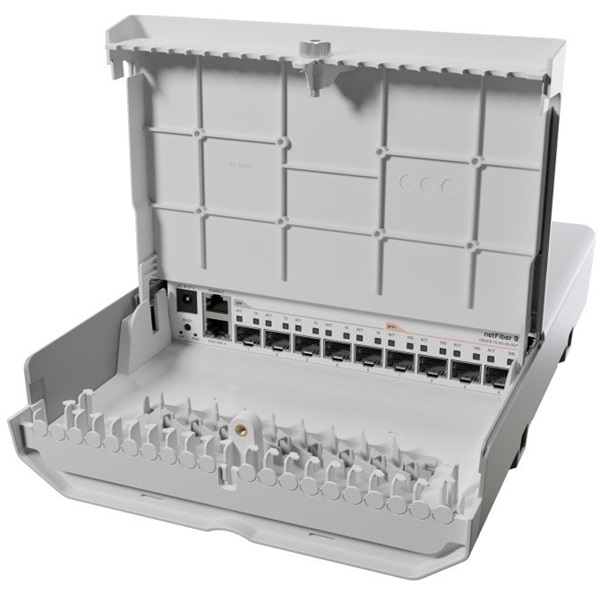 MikroTik netFiber 9 CRS310-1G-5S-4S+OUT 1xGbE LAN, 5xGbE SFP, 4x SFP+ port kültéri Cloud Router Switch