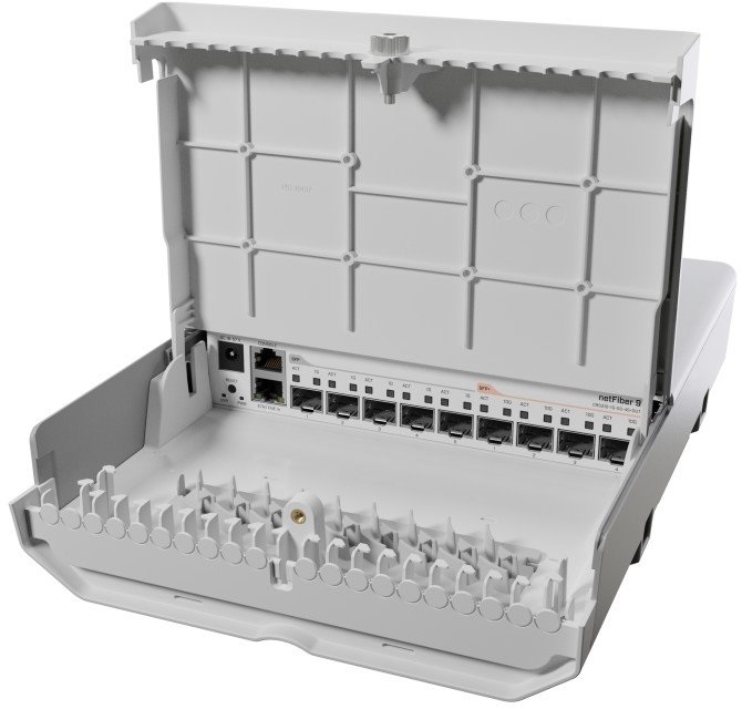MikroTik netFiber 9 CRS310-1G-5S-4S+OUT 1xGbE LAN, 5xGbE SFP, 4x SFP+ port kültéri Cloud Router Switch