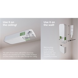 MikroTik wAPR-2nD&EC200A-EU wAP LTE kit 1xFE LAN port kültéri WiFi accesspoint, beépített LTE modemmel