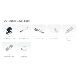 MikroTik wAP LR8G kit 802.11b/g/n 1x FE LAN port 1x R11e-LR8G modul 2,4GHz WiFi kültéri LoRaWAN gateway