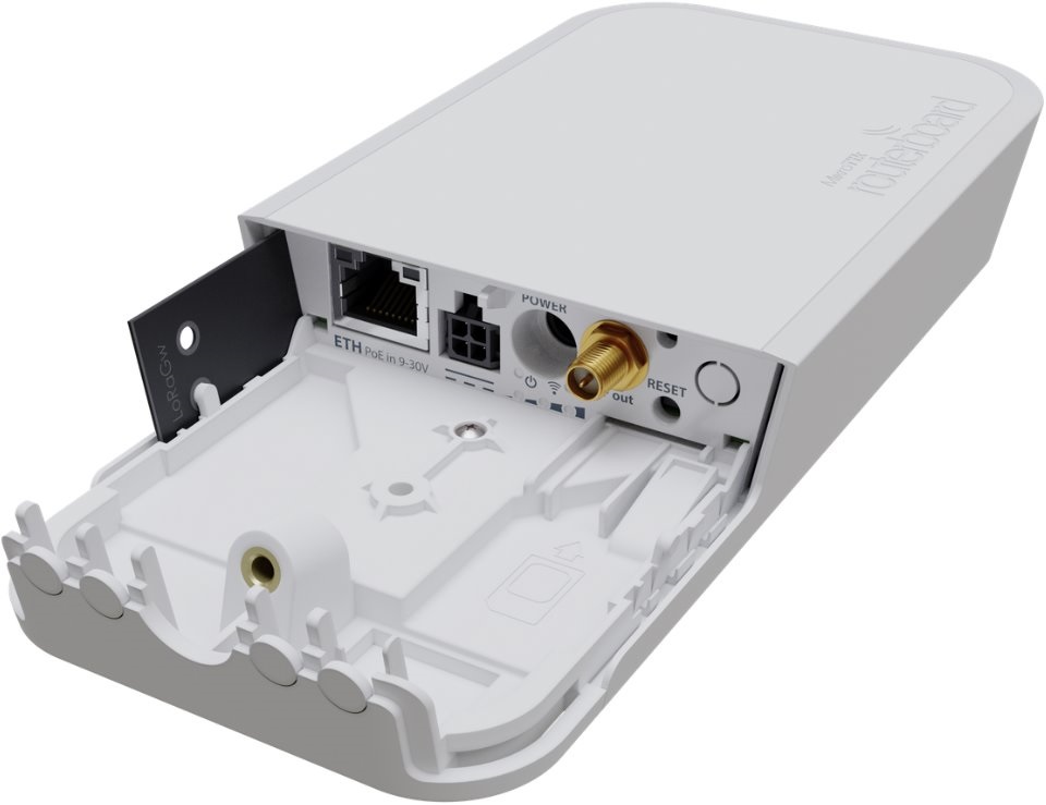 MikroTik wAP LoRa2 kit IoT kültéri 1xFE LAN port 1xLoRa2  miniPCI-e kártya 2,4 GHz Vezeték nélküli integrált antenna kit