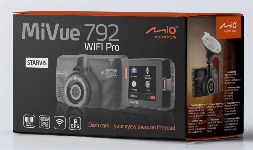 Mio MiVue 792 WIFI Pro GPS menetrögzítő kamera