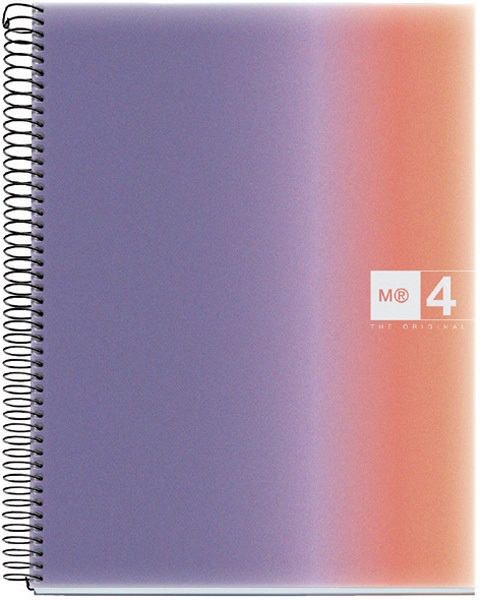 Miquelrius Aurora Provence A4 4x30 lap PP vonalas spirálfüzet