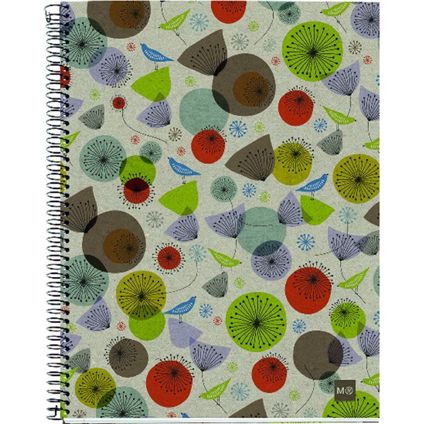 Miquelrius Ecobirds A5 4x30lapos vonalas spirálfüzet