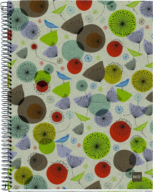 Miquelrius Ecobirds A5 4x30lapos vonalas spirálfüzet