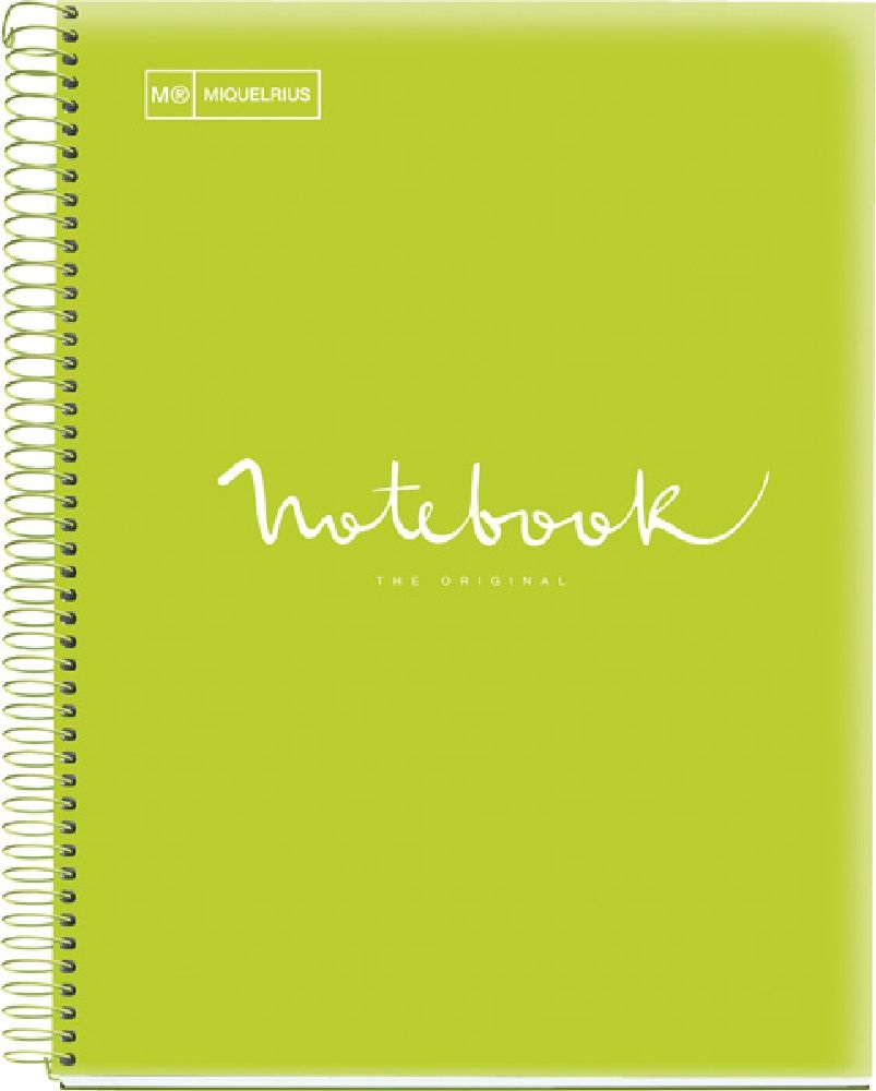 Miquelrius Emotions A4 PP 5x24 lapos lime vonalas spirálfüzet