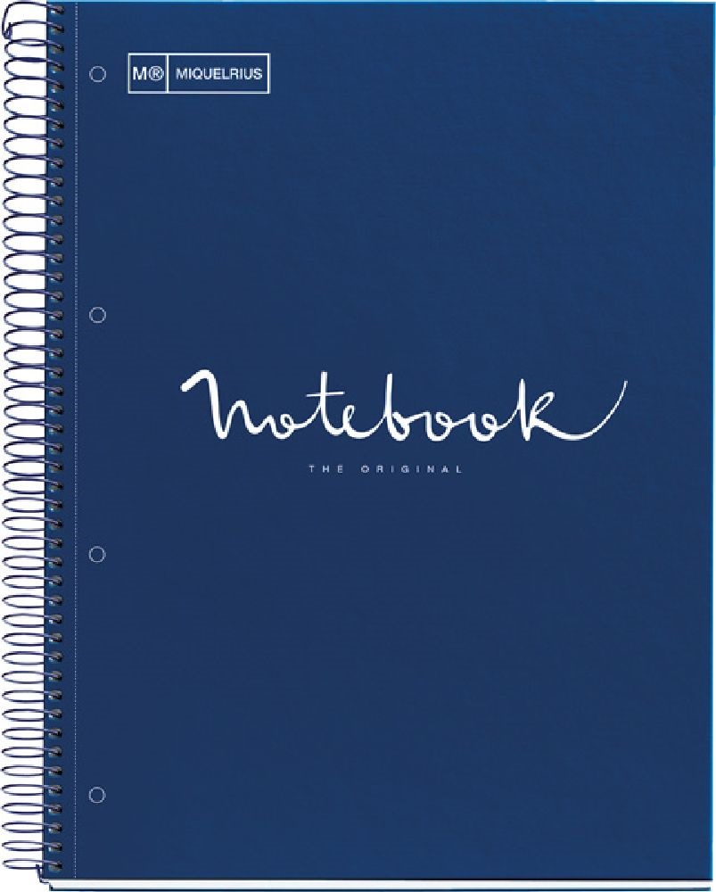 Miquelrius Emotions A4 PP 5x24 lapos navy vonalas spirálfüzet