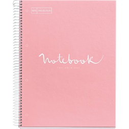 Miquelrius Emotions A4 PP 5x24 lapos pink vonalas spirálfüzet