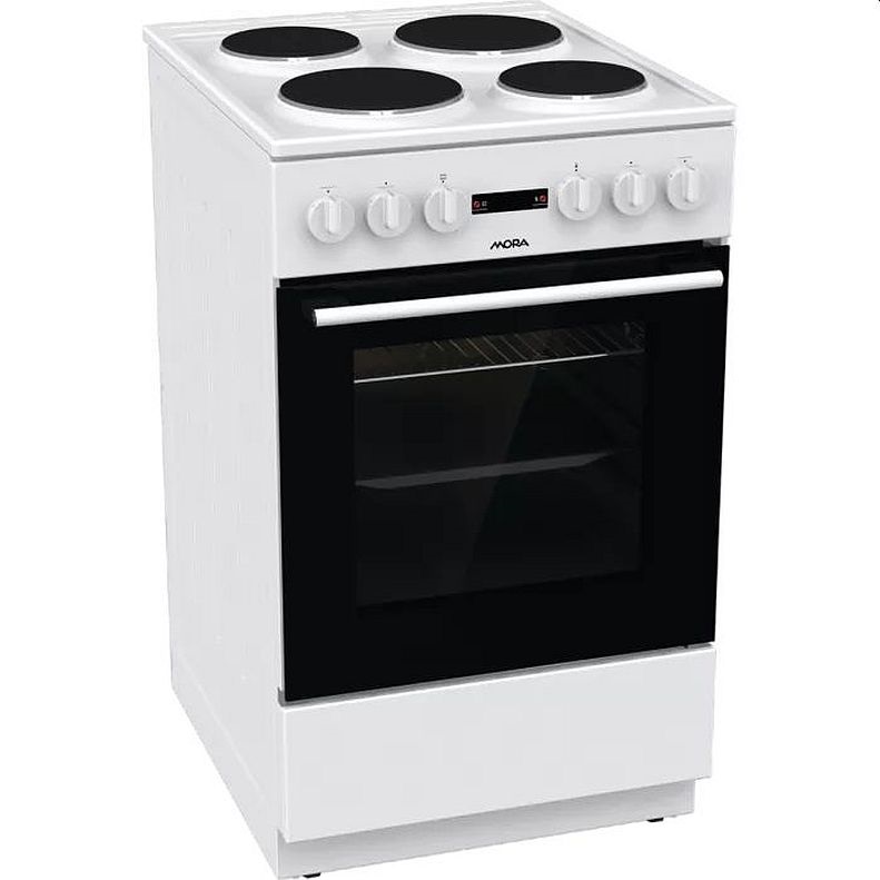 Mora E3241AW fehér, szabadonálló, elektromos, főzőzóna: 4, sütő:68L, grill, tűzhely