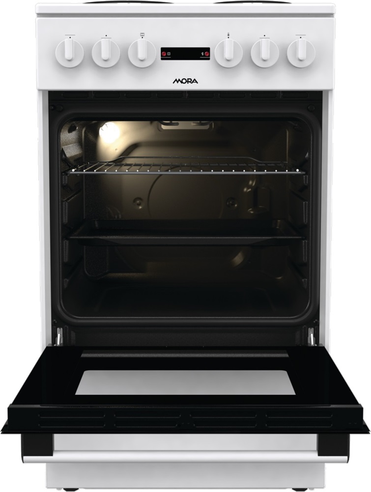 Mora E3241AW fehér, szabadonálló, elektromos, főzőzóna: 4, sütő:68L, grill, tűzhely