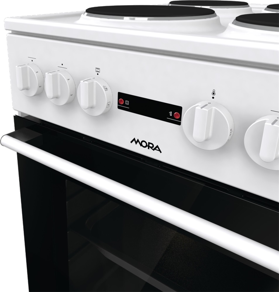 Mora E3241AW fehér, szabadonálló, elektromos, főzőzóna: 4, sütő:68L, grill, tűzhely