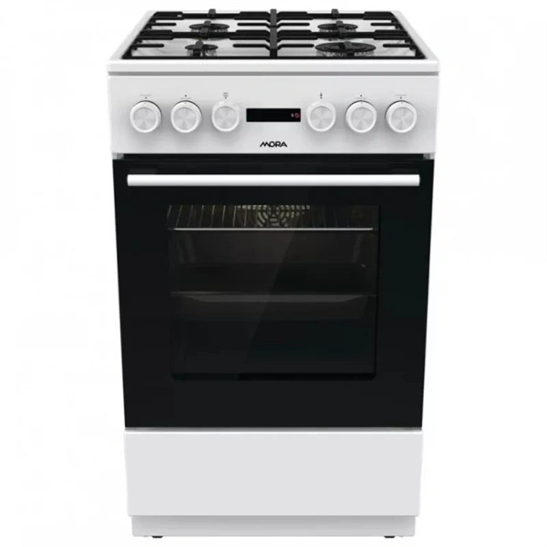 Mora K4255CW fehér, szabadonálló, gáz, kombinált, főzőzóna:4, sütőtér:70L, tűzhely