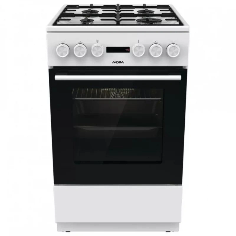 Mora K4255CW fehér, szabadonálló, gáz, kombinált, főzőzóna:4, sütőtér:70L, tűzhely