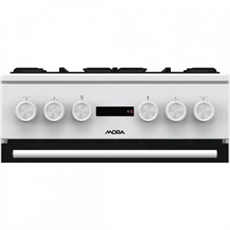 Mora K4255CW fehér, szabadonálló, gáz, kombinált, főzőzóna:4, sütőtér:70L, tűzhely