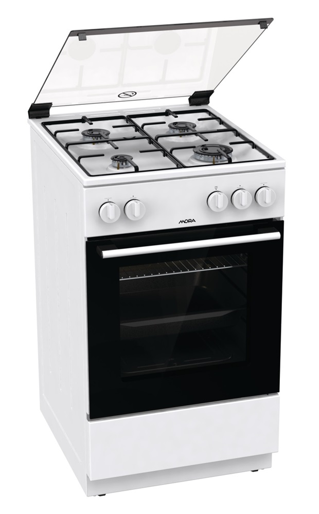 Mora P2241AW fehér, szabadonálló, gáz, főzőzóna: 4, sütő:70L, tűzhely