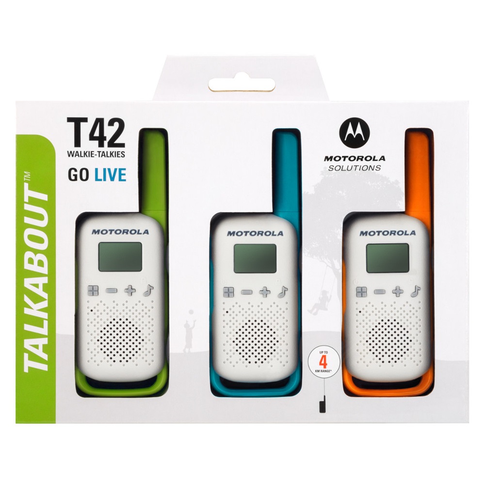 Motorola Talkabout T42 Triple Pack walkie talkie (3db) (Újracsomagolt)