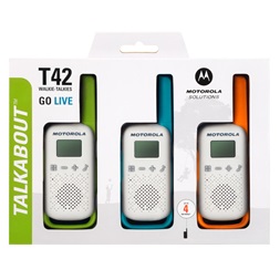 Motorola Talkabout T42 Triple Pack walkie talkie (3db) (Újracsomagolt)