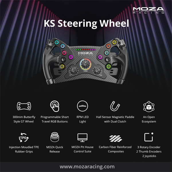 Moza Racing RS047 MOZA KS PC kormány