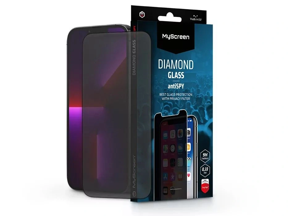 MyScreen MS202046 antiSPY Apple iPhone 13 Pro Max üvegfólia beteketintés elleni védelemmel