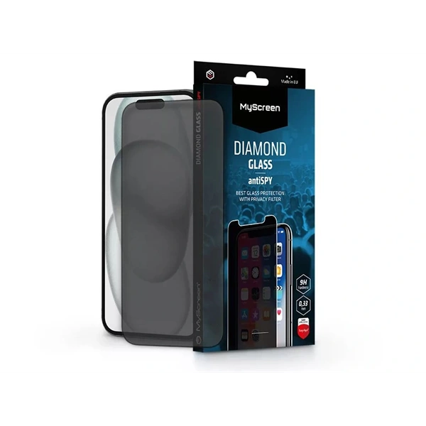 MyScreen MS226707 antiSPY Apple iPhone 15 üvegfólia beteketintés elleni védelemmel