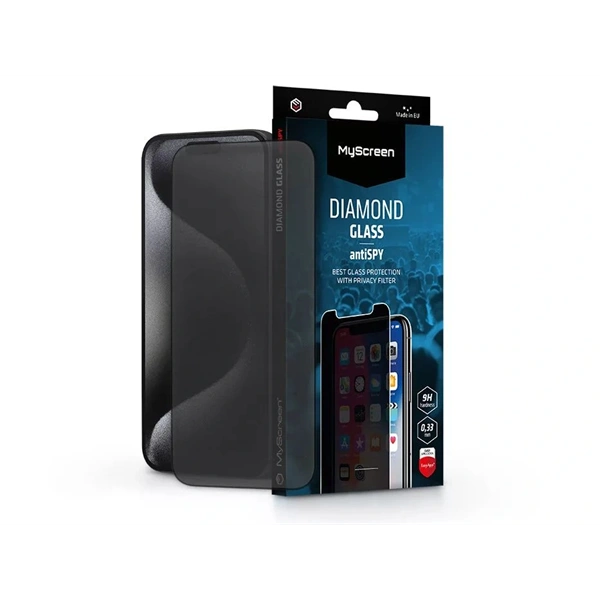 MyScreen MS226738 antiSPY Apple iPhone 15 Pro Max üvegfólia beteketintés elleni védelemmel