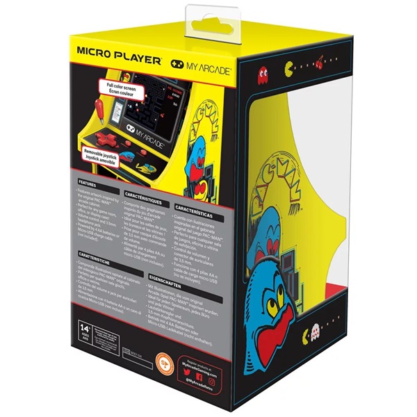 My Arcade DGUNL-3220 Pac-Man Micro Player Retro Arcade 6.75" hordozható játékkonzol