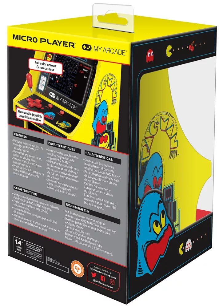 My Arcade DGUNL-3220 Pac-Man Micro Player Retro Arcade 6.75" hordozható játékkonzol