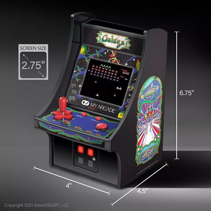 My Arcade DGUNL-3222 Galaga Micro Player Retro Arcade 6.75" hordozható játékkonzol
