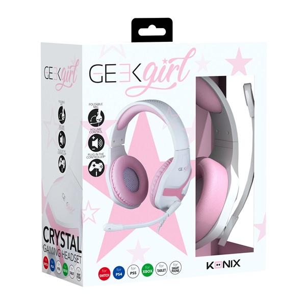 Mythics "Geek Girl Crystal" PlayStation 4 vezetékes gamer headset