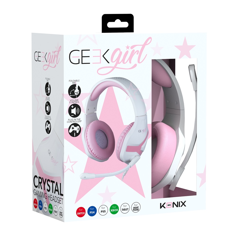 Mythics "Geek Girl Crystal" PlayStation 4 vezetékes gamer headset