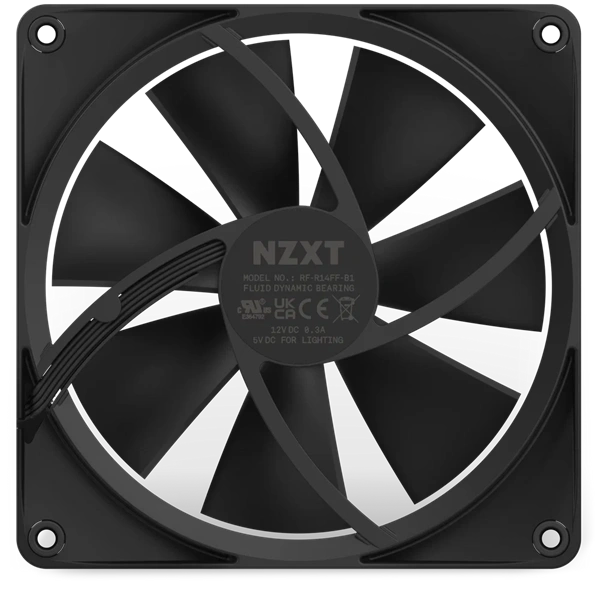NZXT 140 mm Aer RGB 3 Double fekete hűtőventilátor