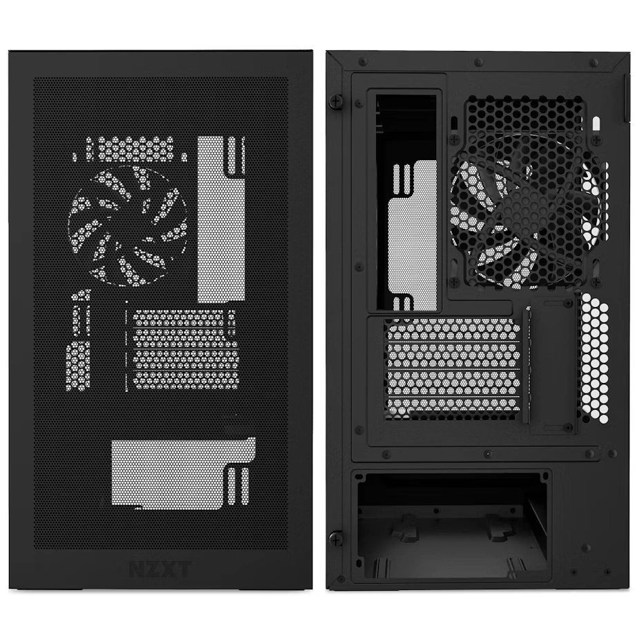 NZXT H3 Flow fekete (táp nélküli) ablakos mATX ház