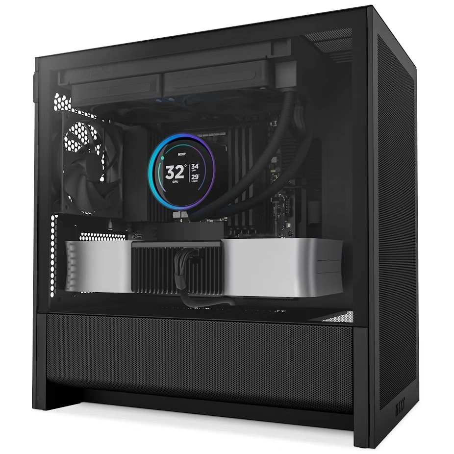 NZXT H3 Flow fekete (táp nélküli) ablakos mATX ház