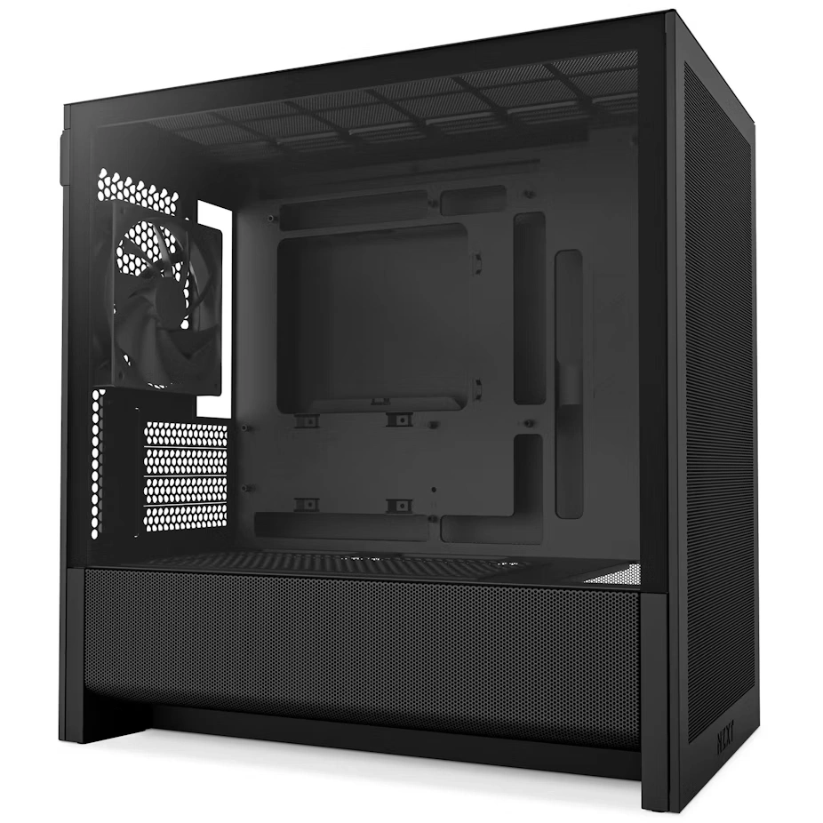 NZXT H3 Flow fekete (táp nélküli) ablakos mATX ház
