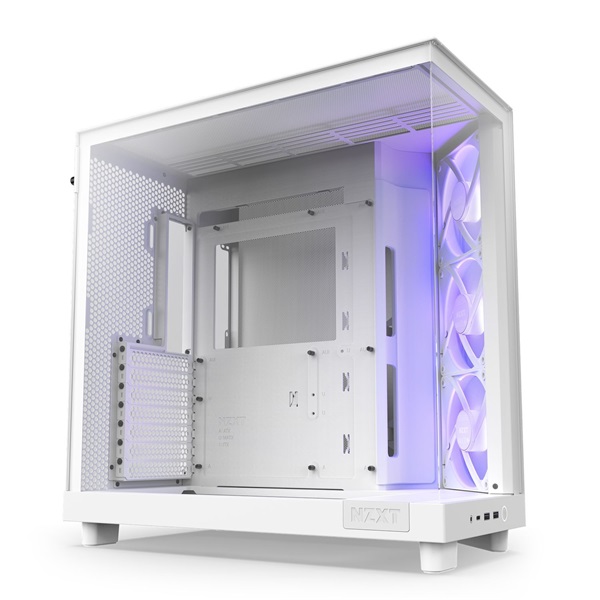 NZXT H6 Flow RGB (2023) fehér (táp nélküli) ablakos ATX ház (Újracsomagolt)