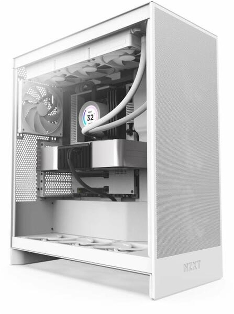 NZXT H7 Flow 2024 Fehér (Táp nélküli) ablakos ATX ház