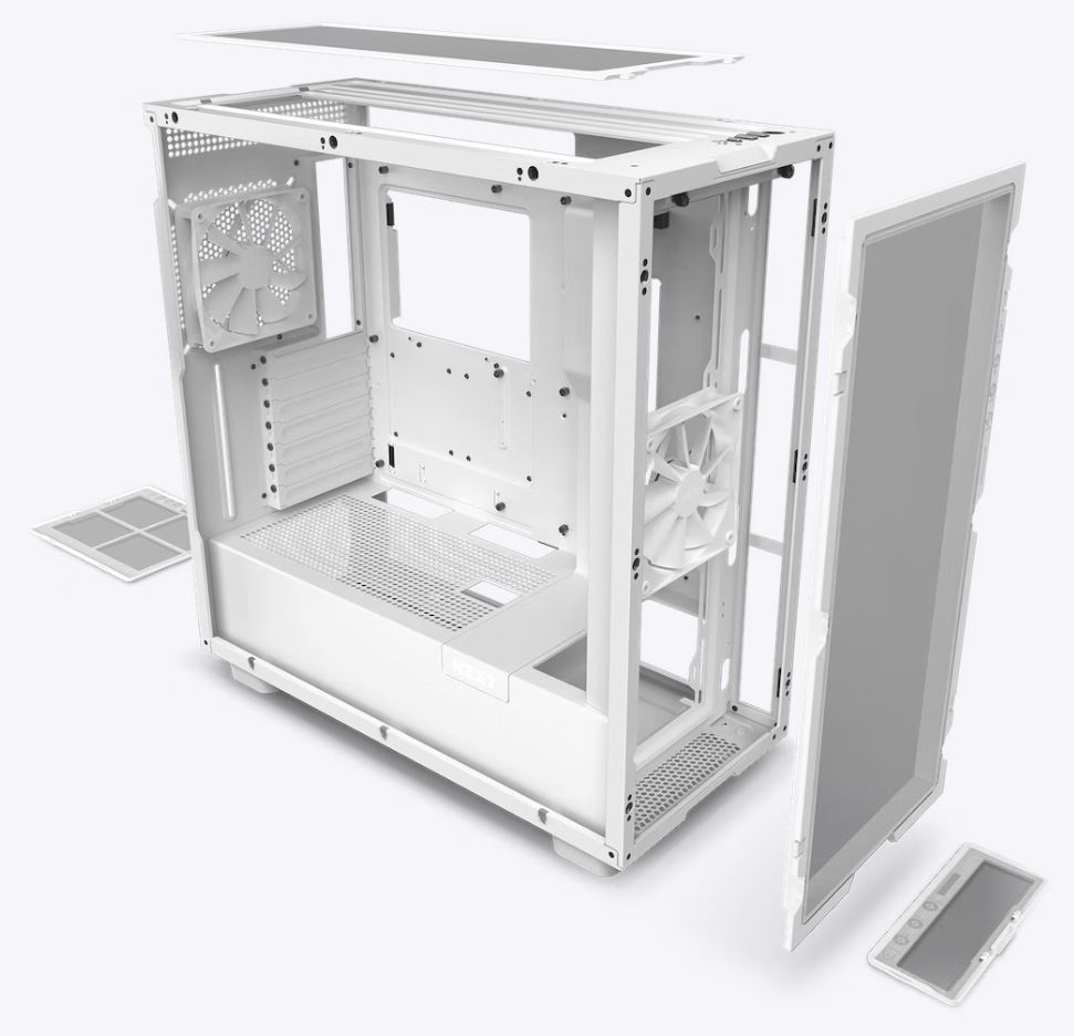 NZXT H7 Flow Fehér (Táp nélküli) ablakos ATX ház