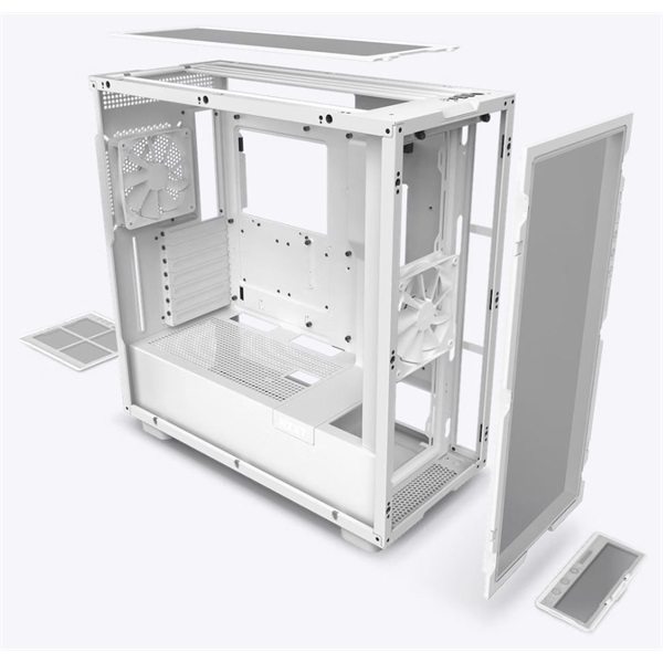 NZXT H7 Flow Fehér (Táp nélküli) ablakos ATX ház (Újszerű)