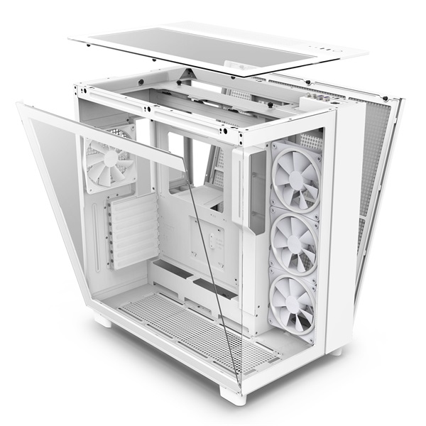 NZXT H9 Elite Fehér (Táp nélküli) ablakos ATX ház (Újszerű)