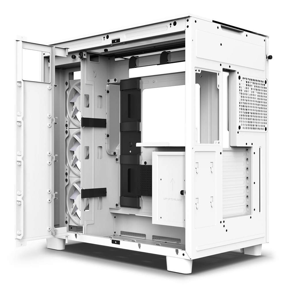 NZXT H9 Elite Fehér (Táp nélküli) ablakos ATX ház (Újszerű)