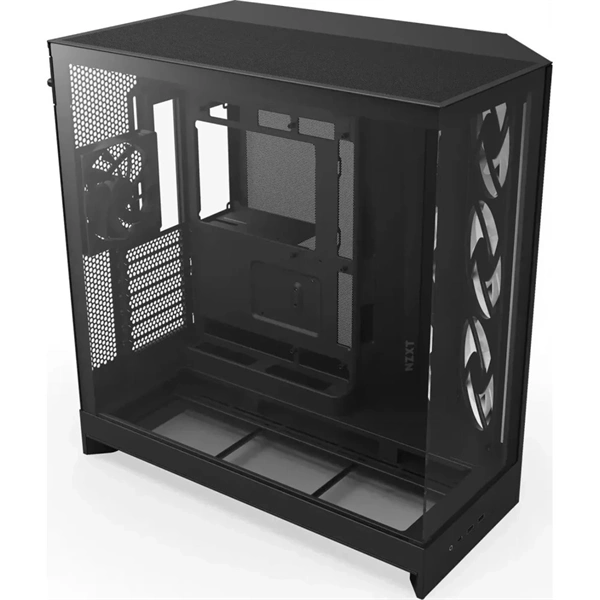 NZXT H9 Flow RGB 2025 fekete (táp nélküli) ablakos ATX ház