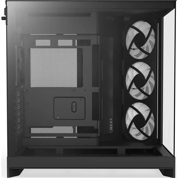 NZXT H9 Flow RGB 2025 fekete (táp nélküli) ablakos ATX ház