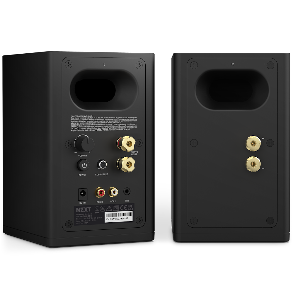 NZXT Relay Gaming Speakers 3" V2  fekete hangszóró pár