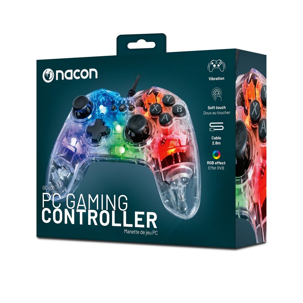 Nacon 2809121 GC-100 PC átlátszó RGB kontroller