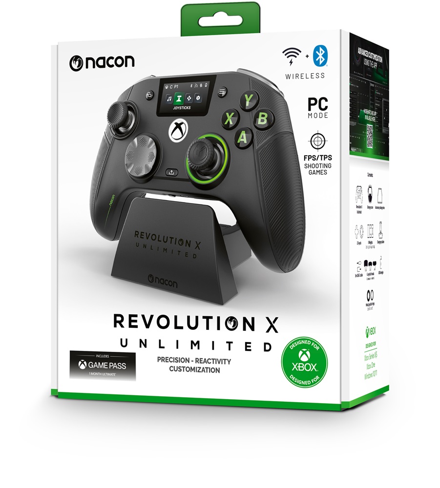 Nacon 2809576 Revolution X Unlimited Xbox One/Xbox Series vezeték nélküli fekete kontroller