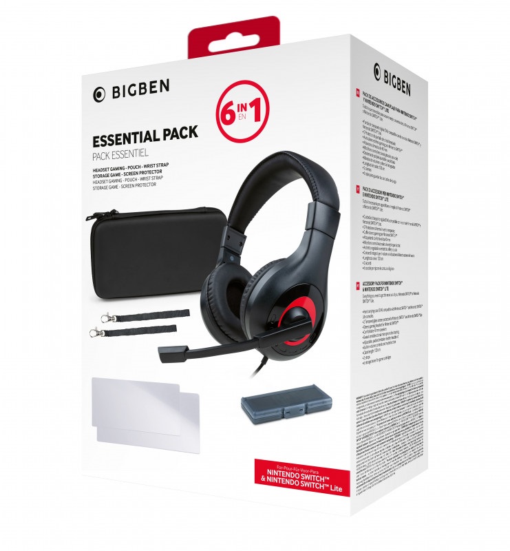BigBen 2807405 Essential Pack Nintendo Switch fekete headset csomag