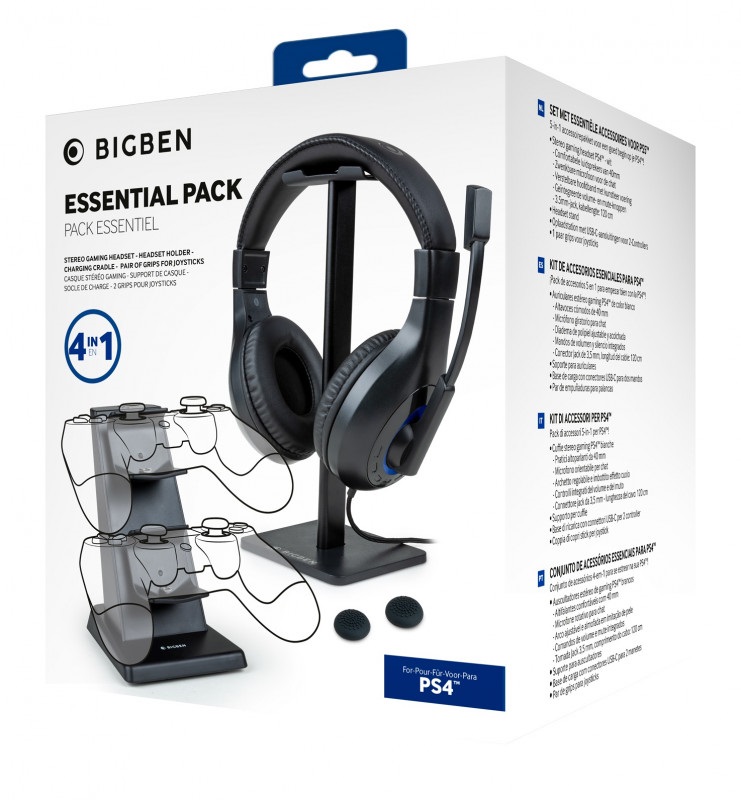 Nacon 2807402 Essential Pack PS4 headset csomag